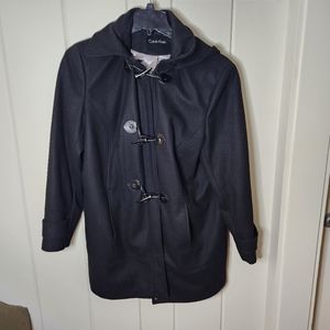 Calvin Klein Black Wool Coat Size 1X